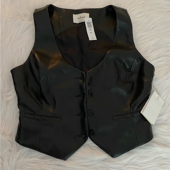 Wilfred faux leather vest - Picture 3 of 5